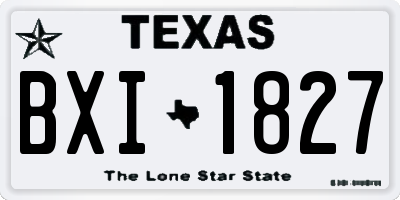 TX license plate BXI1827