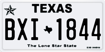 TX license plate BXI1844