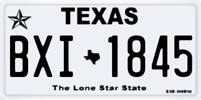 TX license plate BXI1845
