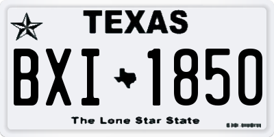 TX license plate BXI1850