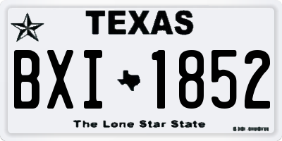 TX license plate BXI1852