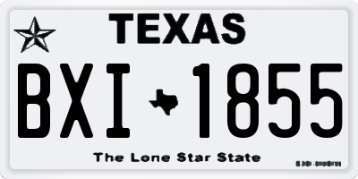 TX license plate BXI1855