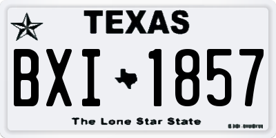 TX license plate BXI1857