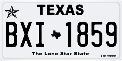 TX license plate BXI1859