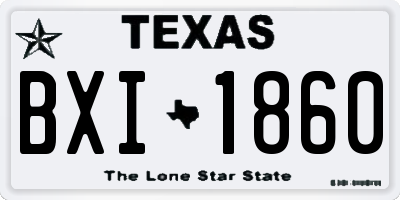 TX license plate BXI1860