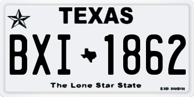 TX license plate BXI1862