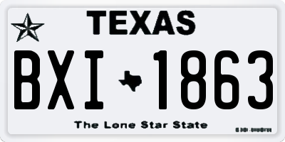 TX license plate BXI1863