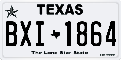 TX license plate BXI1864