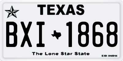TX license plate BXI1868