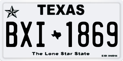 TX license plate BXI1869