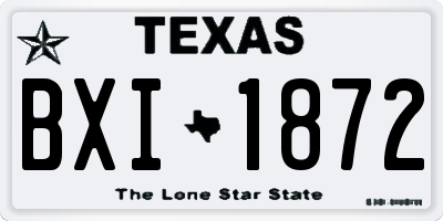 TX license plate BXI1872