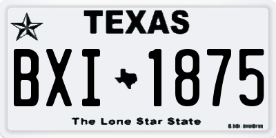 TX license plate BXI1875