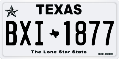TX license plate BXI1877