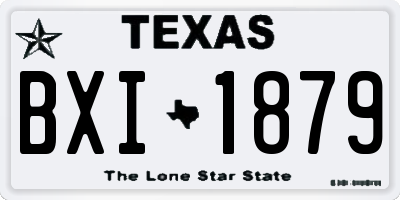 TX license plate BXI1879