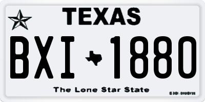 TX license plate BXI1880