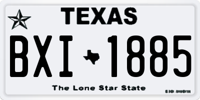TX license plate BXI1885
