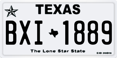 TX license plate BXI1889