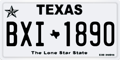 TX license plate BXI1890