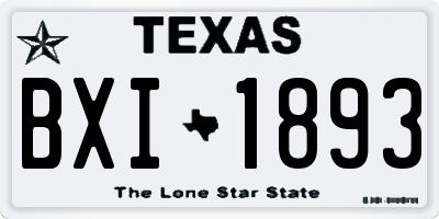 TX license plate BXI1893