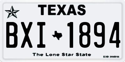 TX license plate BXI1894