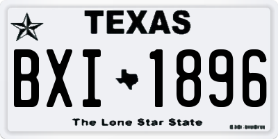 TX license plate BXI1896