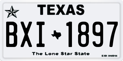TX license plate BXI1897