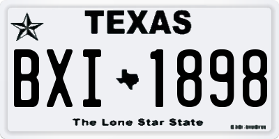 TX license plate BXI1898