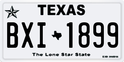 TX license plate BXI1899
