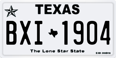 TX license plate BXI1904