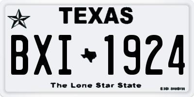 TX license plate BXI1924
