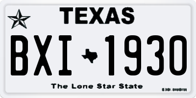 TX license plate BXI1930