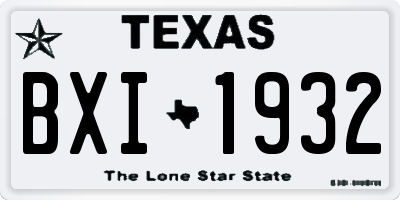 TX license plate BXI1932
