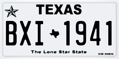 TX license plate BXI1941