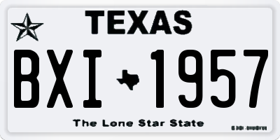 TX license plate BXI1957