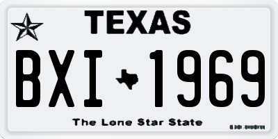TX license plate BXI1969