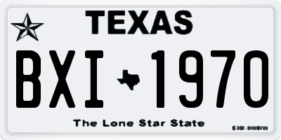 TX license plate BXI1970