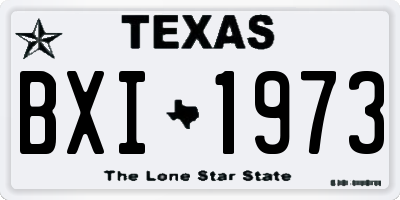 TX license plate BXI1973