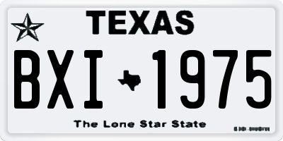TX license plate BXI1975
