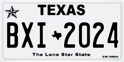 TX license plate BXI2024