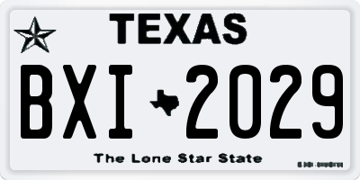 TX license plate BXI2029