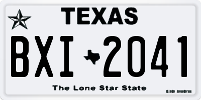 TX license plate BXI2041