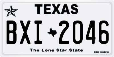 TX license plate BXI2046
