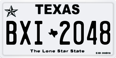 TX license plate BXI2048