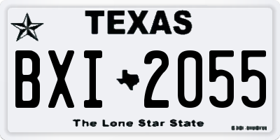 TX license plate BXI2055