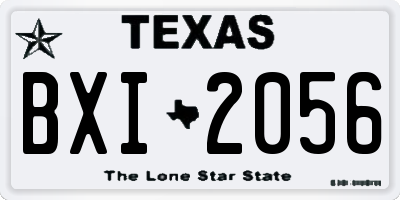 TX license plate BXI2056