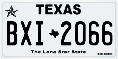 TX license plate BXI2066
