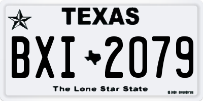 TX license plate BXI2079