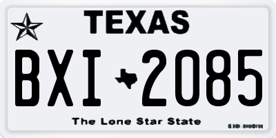 TX license plate BXI2085
