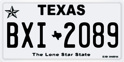 TX license plate BXI2089