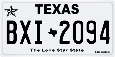 TX license plate BXI2094